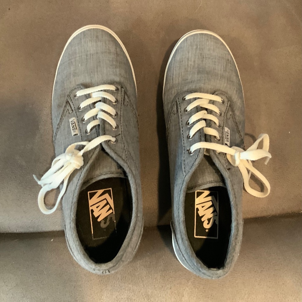 Vans Low Top Canvas Sneakers / Sz 7.5 - Picture 2 of 7